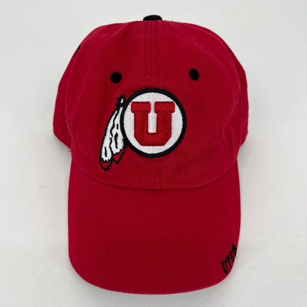 Captivating Headwear Utah Utes NCAA Red Baseball Cap Hat Adjustable Mens